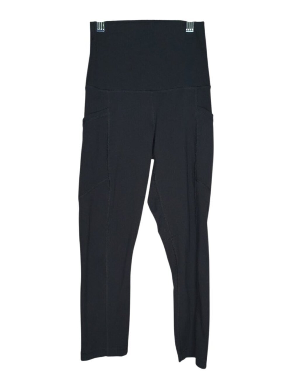 Yogalicious Lux High Waist Cropped Leggings Pockets Black Size XS